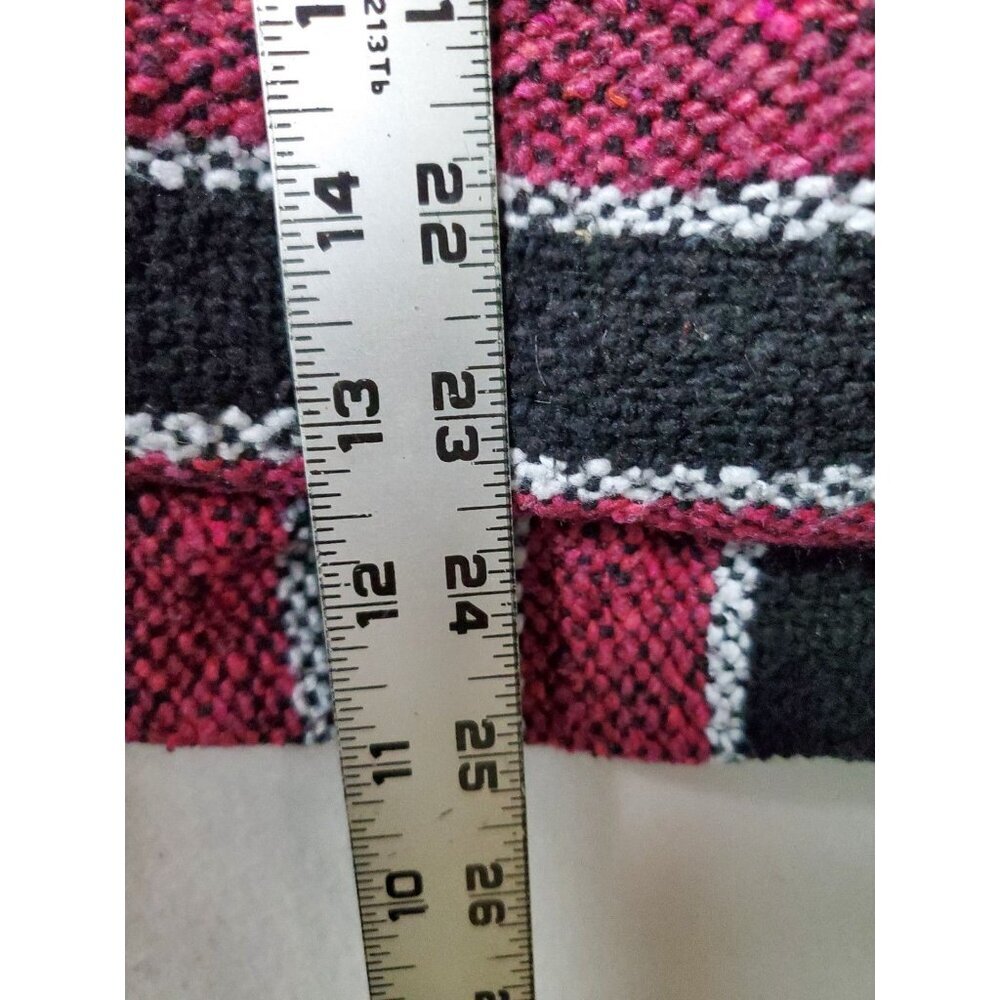 Mexican Poncho Baja Hoodie Surfer Rug Pullover Black & Pink Unisex Medium Sz 1 - Picture 3 of 6